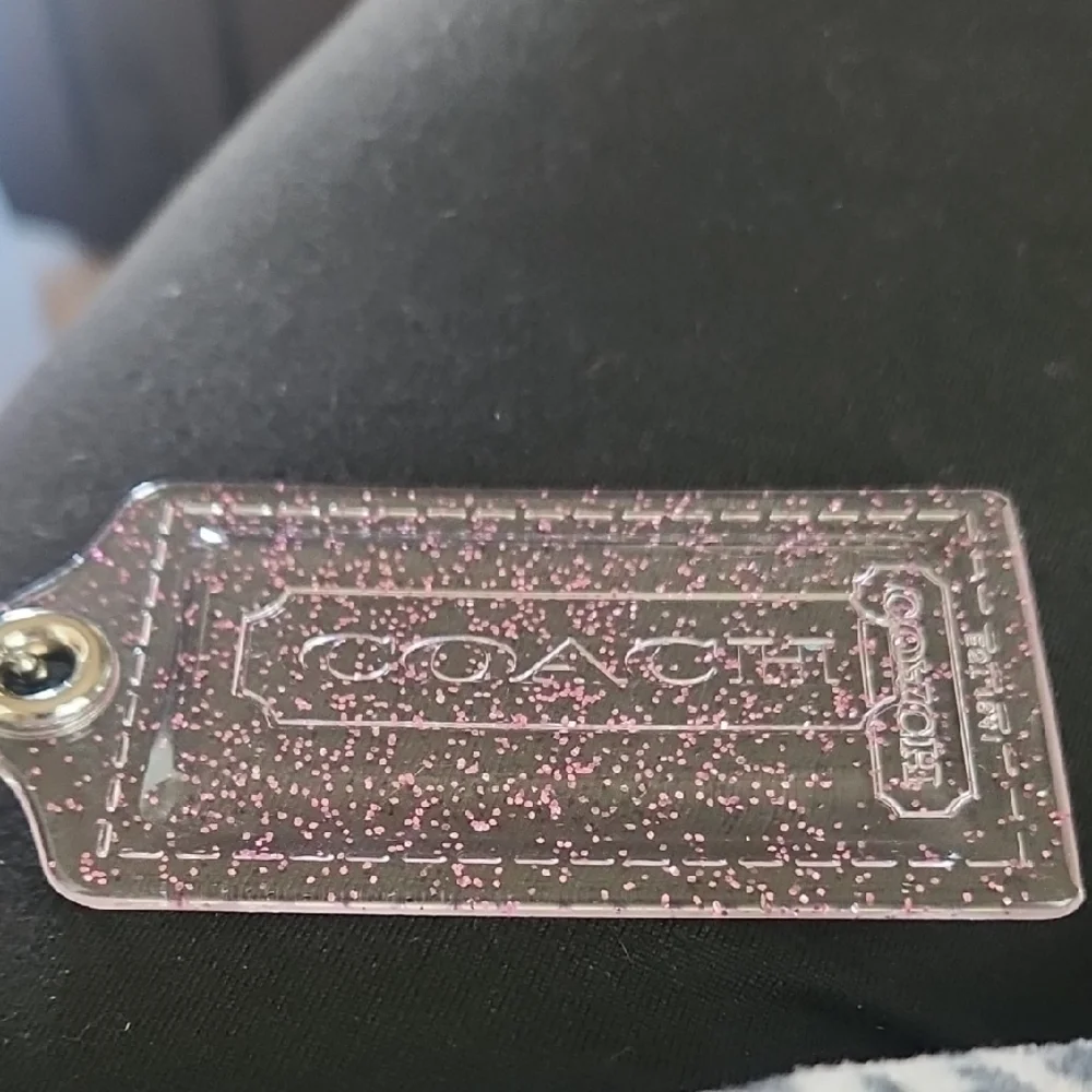 Coach Pink Glitter Phone Charm